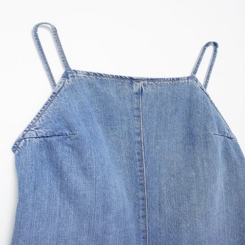 Fashion Style 2024 Summer New Arrival Women's Clothing Stylish Open Back Spaghetti Straps Slimming All-Match Jumpsuit 4365083