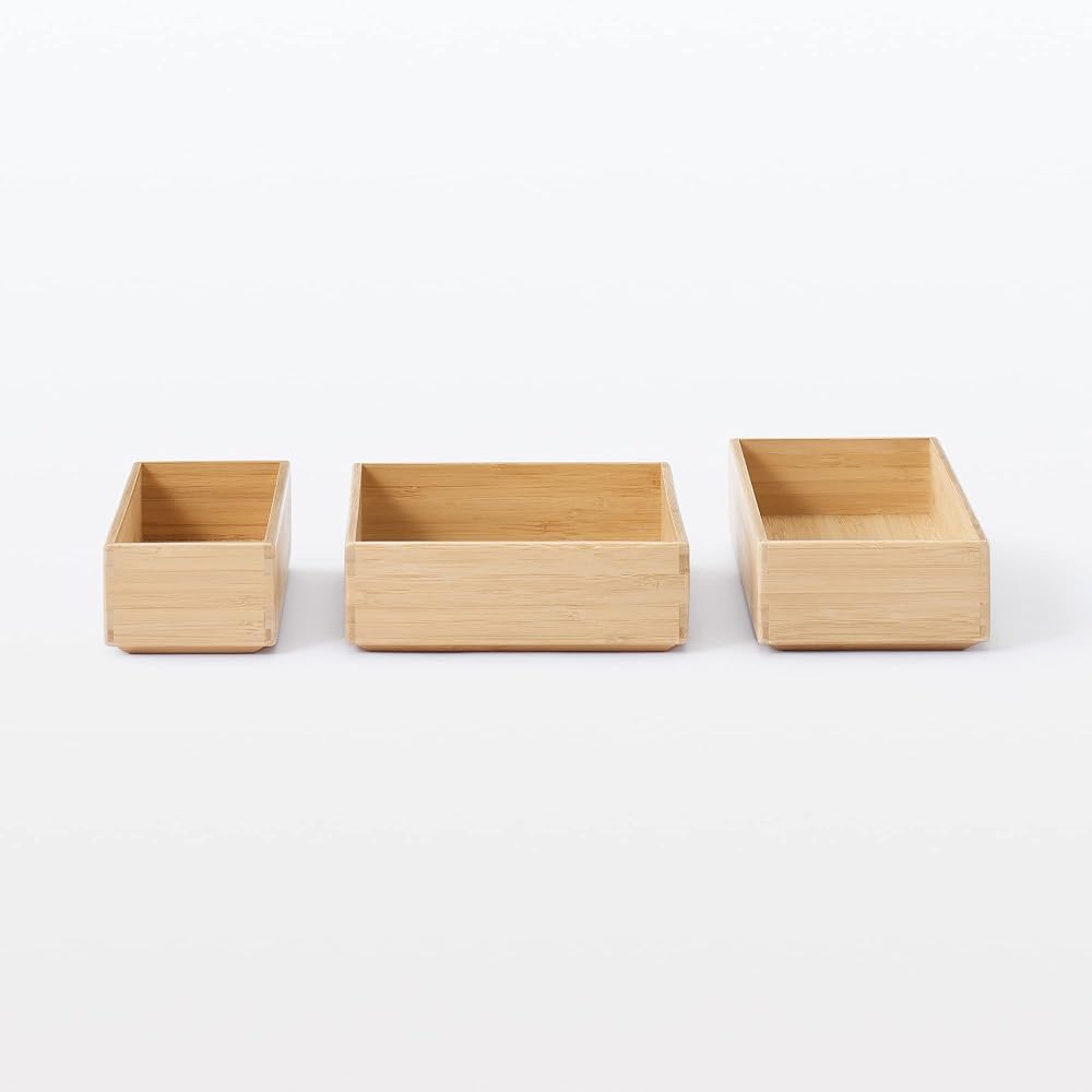 MUJI Stackable Bamboo Storage Box, Large, 115cm (W) x 34cm (D) x 55cm (H), Item No. 12057895,