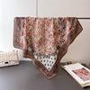 Retro Paisley Print Decoration Soft Foulard Bandana Cotton Feel Headscarf Spring Autumn Warm Wraps Women 65*65cm Square Scarves