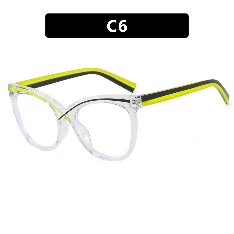 Mode Cat Eye Herren Damen Brillenrahmen Kunststoff Blaulichtfilter Brille Brillengestell Weiblich Unisex Computerbrille