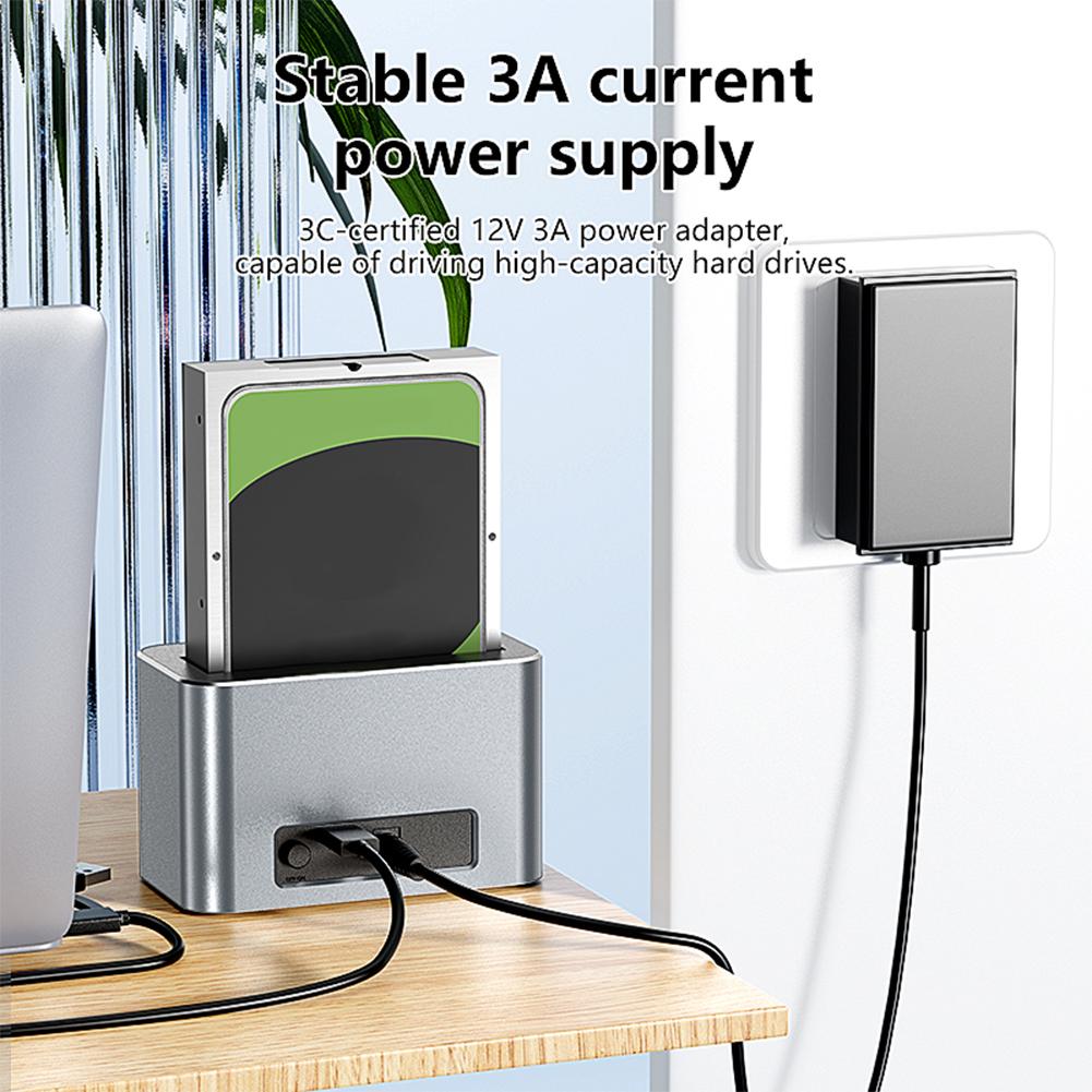 Hard Drive Dock SAS To USB 3.0 Adapter 5Gbps SAS/SATA Hard Drive Enclosure Support Up To 20TB for 2.5/3.5 in SATA/SAS HDD SSD