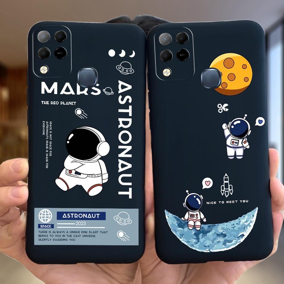Für Infinix X689F X689 Hülle Infinix Hot 11 G37 Hot 10S NFC 10T Coque Funda Weiches Silikon Kamera Geschützt Schwarze Katze Weltraummann