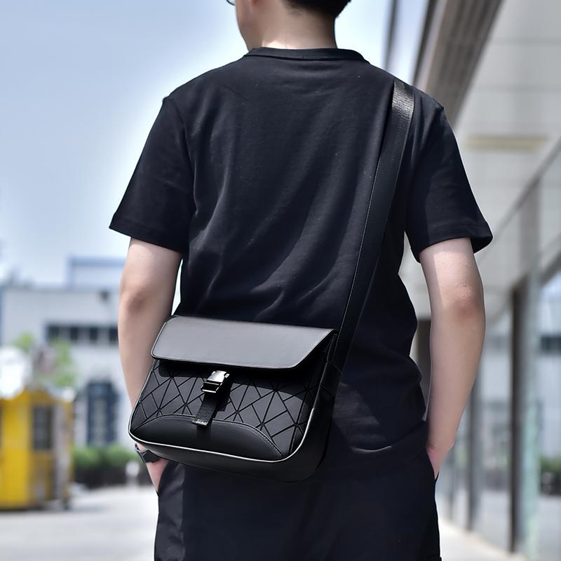 Men's Crossbody Bag Commuter Shoulder Bag Colorful Large Capacity Chest Bag