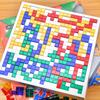 Children Strategy Board Game Educational Toys Colored Squares Game Easy To Play For Kids Family Party Indoor Games Puzzle Gift