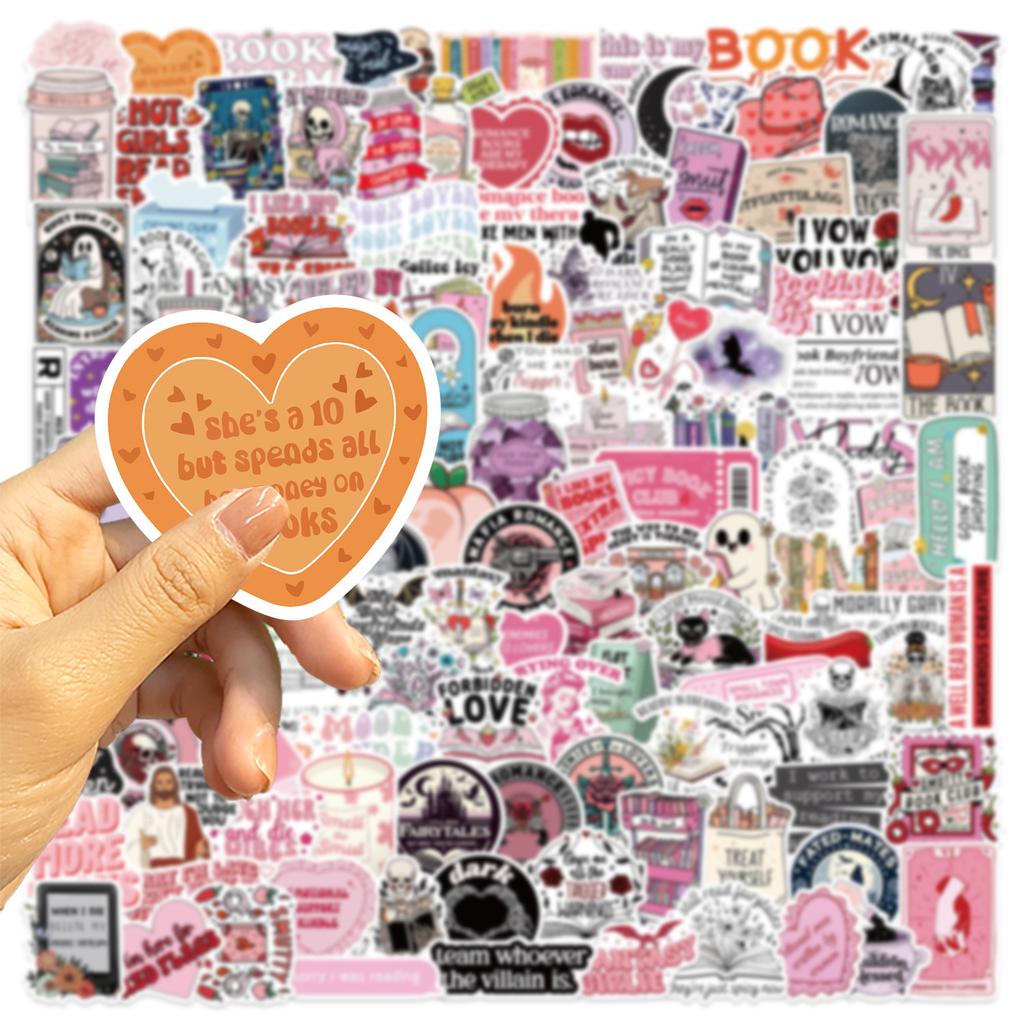 150 Romantic Reading Style Kindle Stickers Suitcase Guitar No Glue Waterproof Stickers