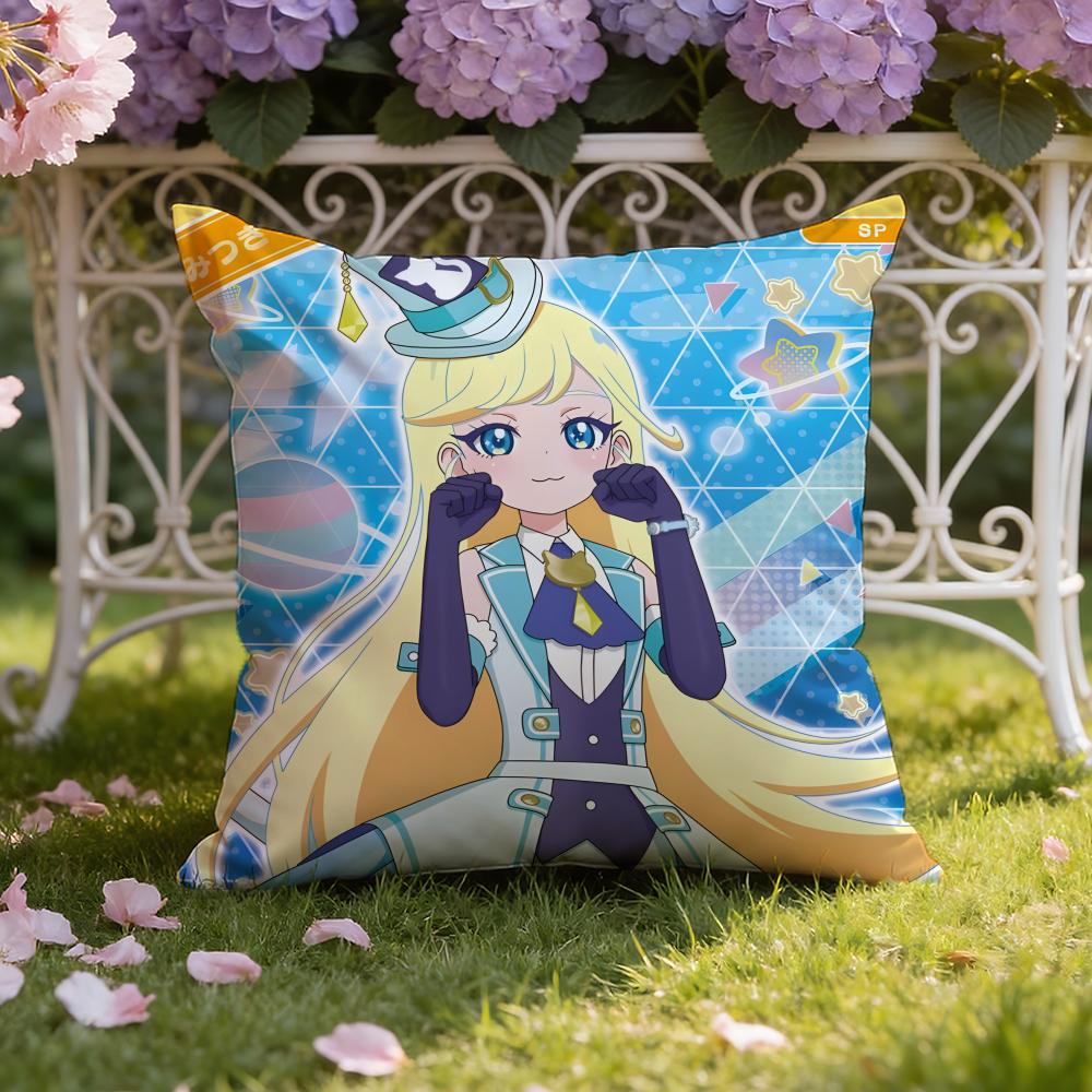 Cute Anime H-Himitsu no AiPri Cushion Cover Home & Car Dual-Scene Pillow Cover: Reversible for Premium Comfort