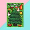 8/16Sheets Christmas Puzzle Stickers Santa Snowman Xmas Tree Make a Face Sticker Kids Party Favors Toy Gift New Year Decoration