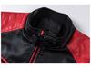 Męska Retro Patchworkowa Skórzana Kurtka Biker, Stójka, Ciepła, Jesień/Zima Casualowa Moda