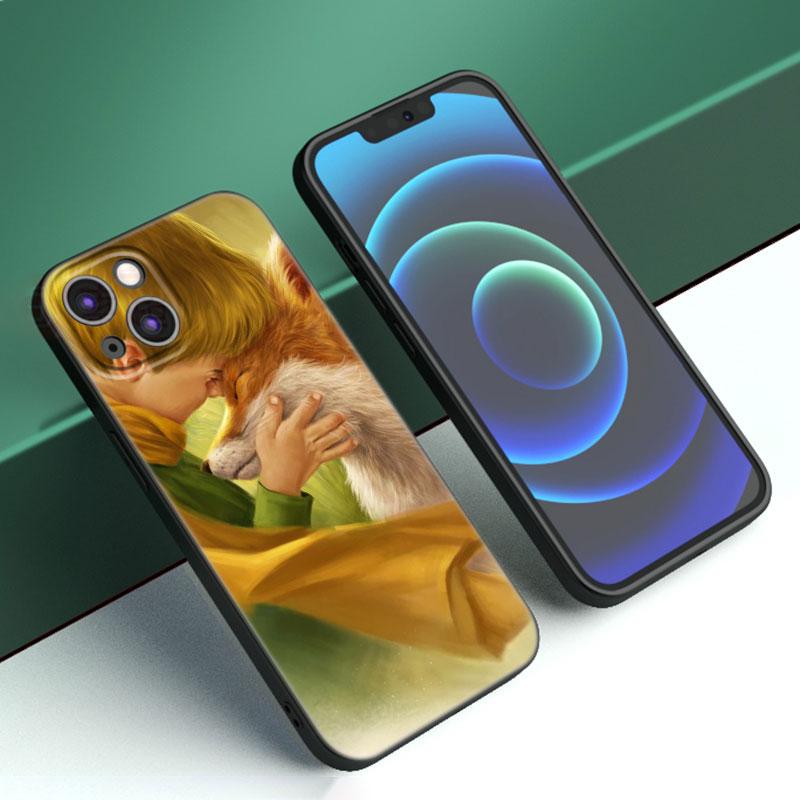 The Little Prince Art Phone Case For Apple iPhone 12 13 Mini 11 14 15 Pro Max 7 8 Plus X XR XS SE 2020 2022 Black Silicone Case