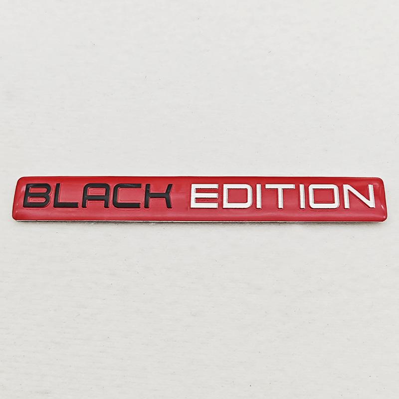 3D Aluminium Car Motorcycle Trunck Logo Black Edition Emblem Badge Decal Car Sticker Universal Accessories
