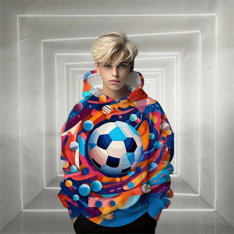 Children's Fashion Football Hoodies Boys Clothes Kids Hoodie Tops Sweatshirt Boy Pullover Sports Soccer Baby Children Clothing