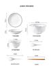 Nordic Style Ceramic Tableware Set: Couple's Rice Bowls & Plates for Two