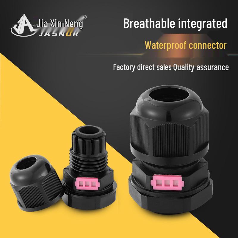 Nylon Waterproof M12 Cable Gland with Breathable Valve and PG7 Lock Clamp