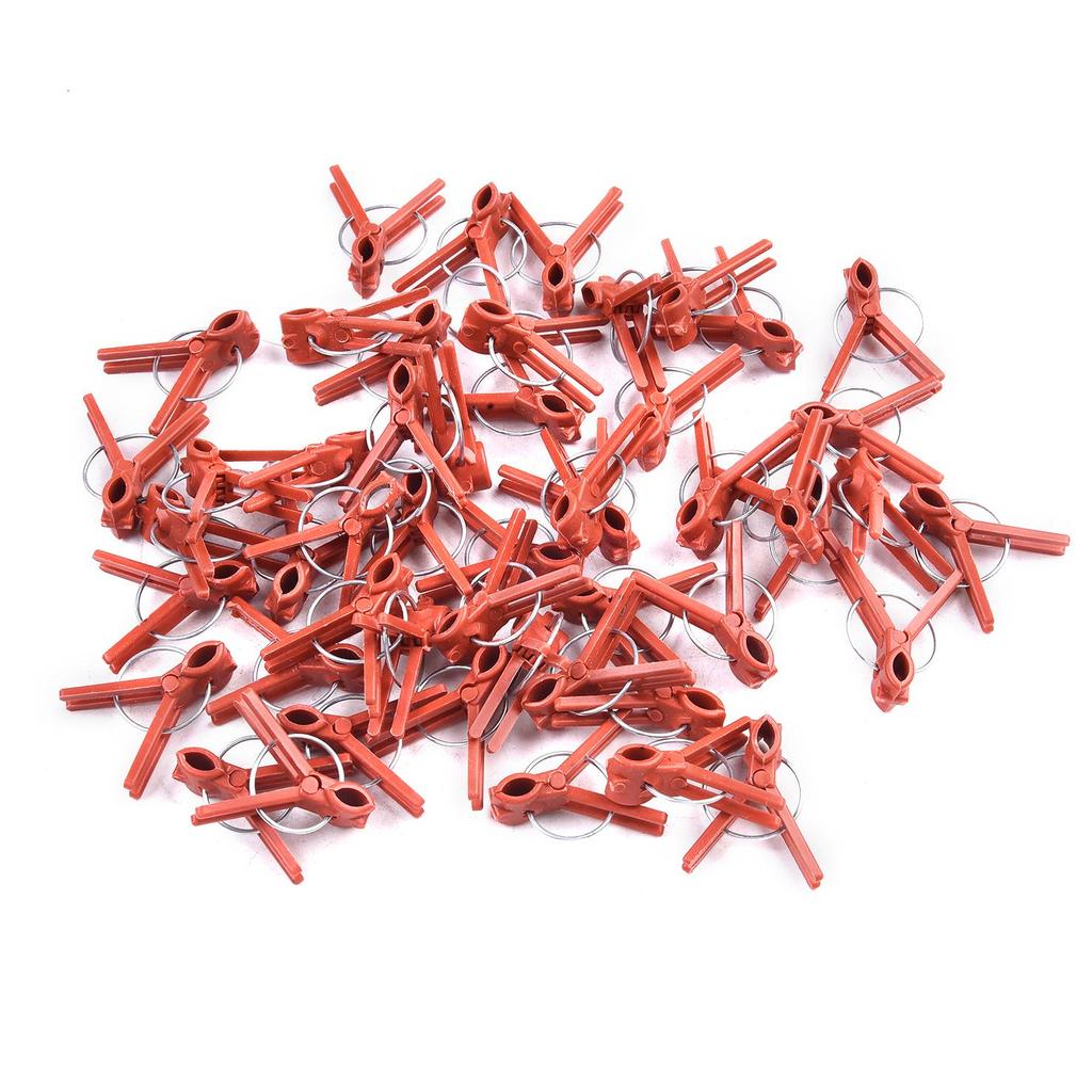 50PCS Plant Grafting Clip Plastic Gardening Tool For Cucumber Eggplant Watermelon Round Mouth Flat Mouth Anti Fall Clamps