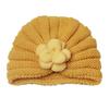 New autumn and winter baby fetal hat, children's three-dimensional flower warm hat, cute baby knitted hat