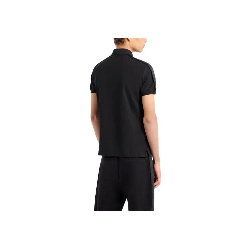 Emporio Armani Solid Color Polo Shirt With Spread Collar Men Tops Black 3D1FM3-1JCYZ-0999