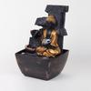 3 Step Buddha Fountain Indoor Home Decor Polyresin Indoor/Outdoor Water Fountains with LED Lights, Home Decor, Decoration