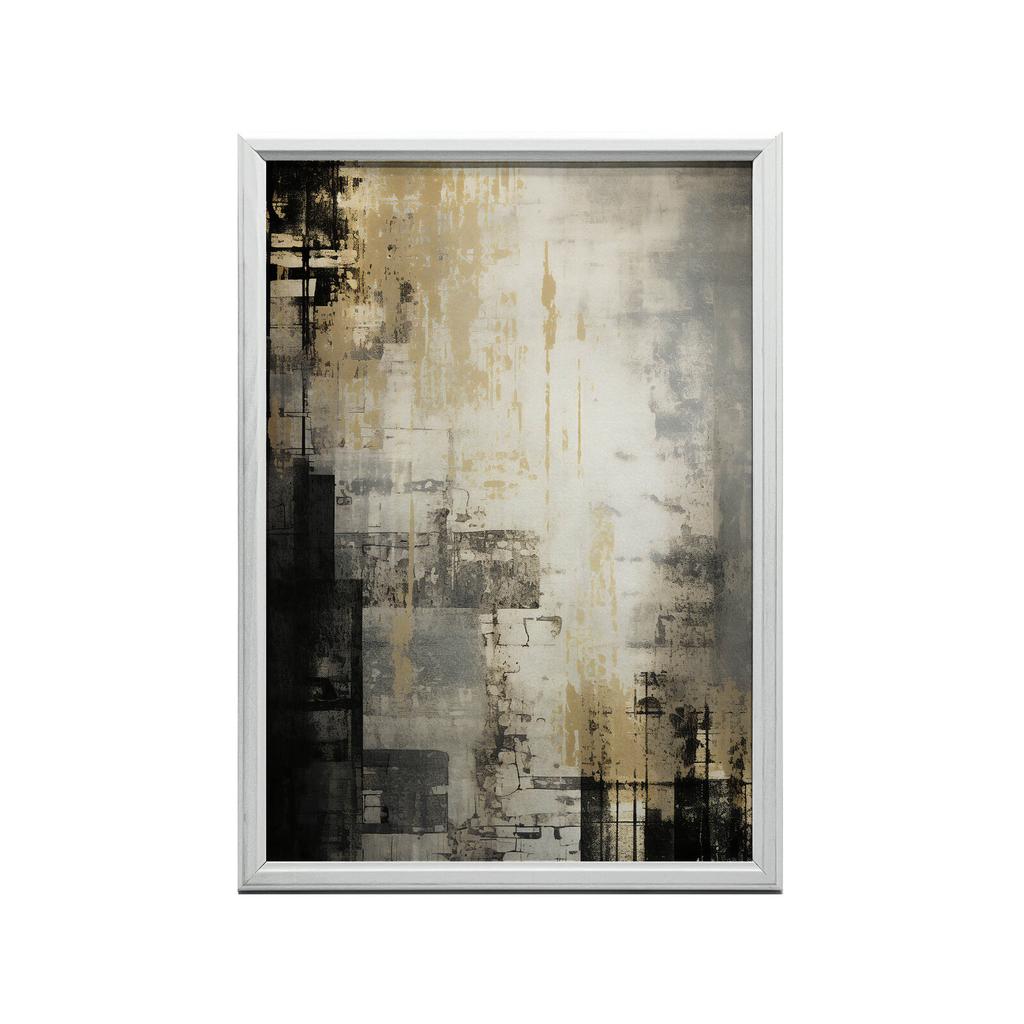 Złoty Klimat Współczesności Złoty Klimat Współczesności, 70X100 Cm, Rama Aluminiowa Czarna, Papier Matowy 230 Gsm