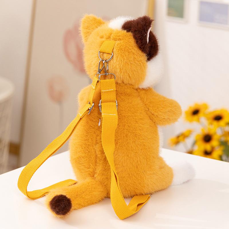 NEW 20/30cm Cat Doll PlushBackpack Toy Stuffed Black Yeiiow Grey 3-colors Stripe Home Decor Gift For Children For Birthday Gift