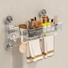 Large Capacity Toilet Storage Racks Wall Mounted Shower Organizer  Bathroom