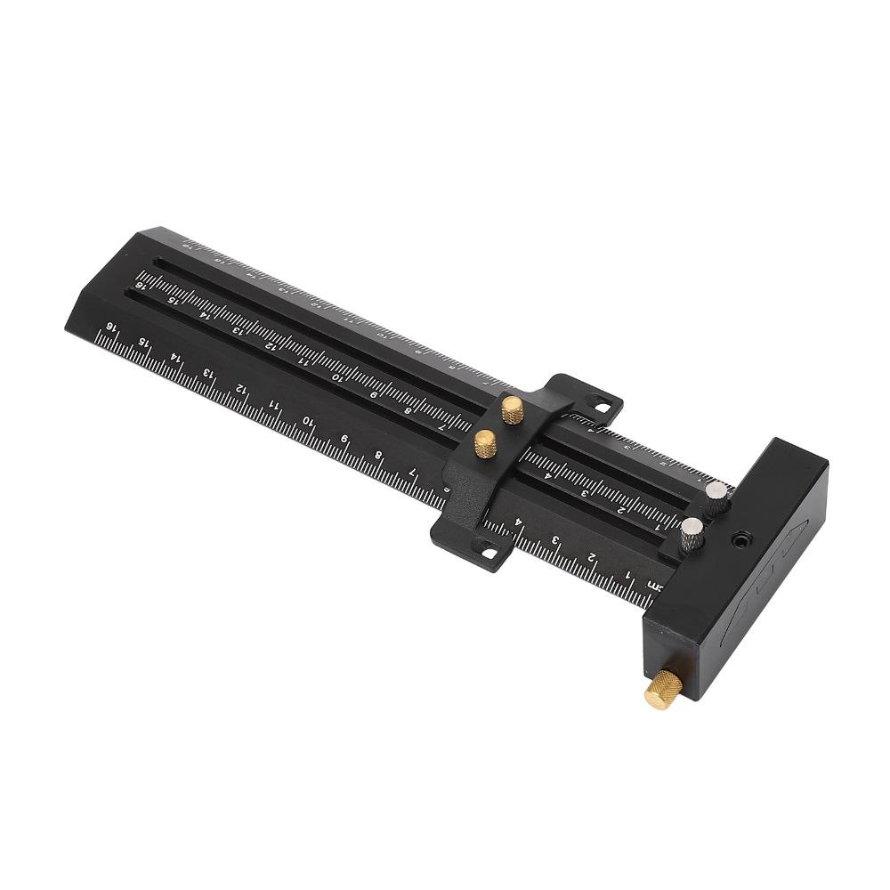 Aluminum Alloy Marking Gauge 16cm Length Woodworking Scriber T Square Ruler For Carpenter