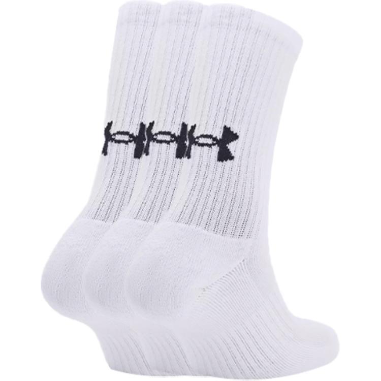 Under Armour Crew Socks All Unisex 3 Pack White Couple's (Unisex) Crew Socks 1358345 100