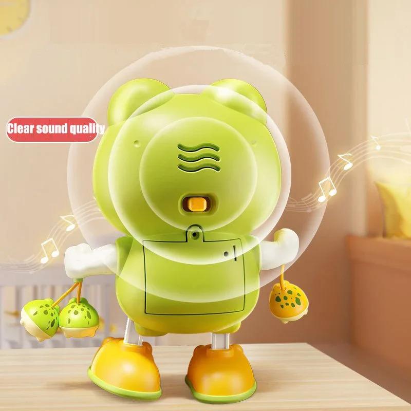 Musical Dancing Frog Toy With Flashing Lights, Electric Tummy Time & Sensory Toy For Babies Unique Baby Shower Gift For Children