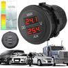 Volt Metre Yüksek Doğruluk Pil Monitörü Çevre Dostu 12-24 V Çift Dijital LED Araba Voltmetre Motosiklet için