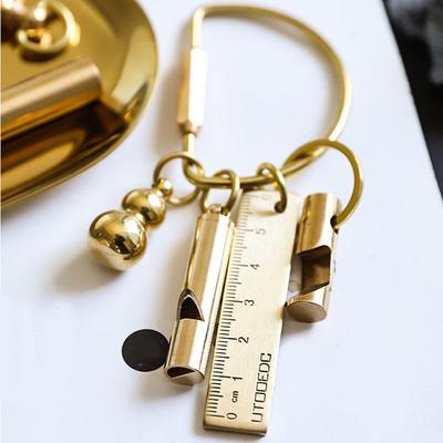 Creative DIY Craft Tools Buckles Key Ring Jewelry Accessories Brass Keychain Pendant