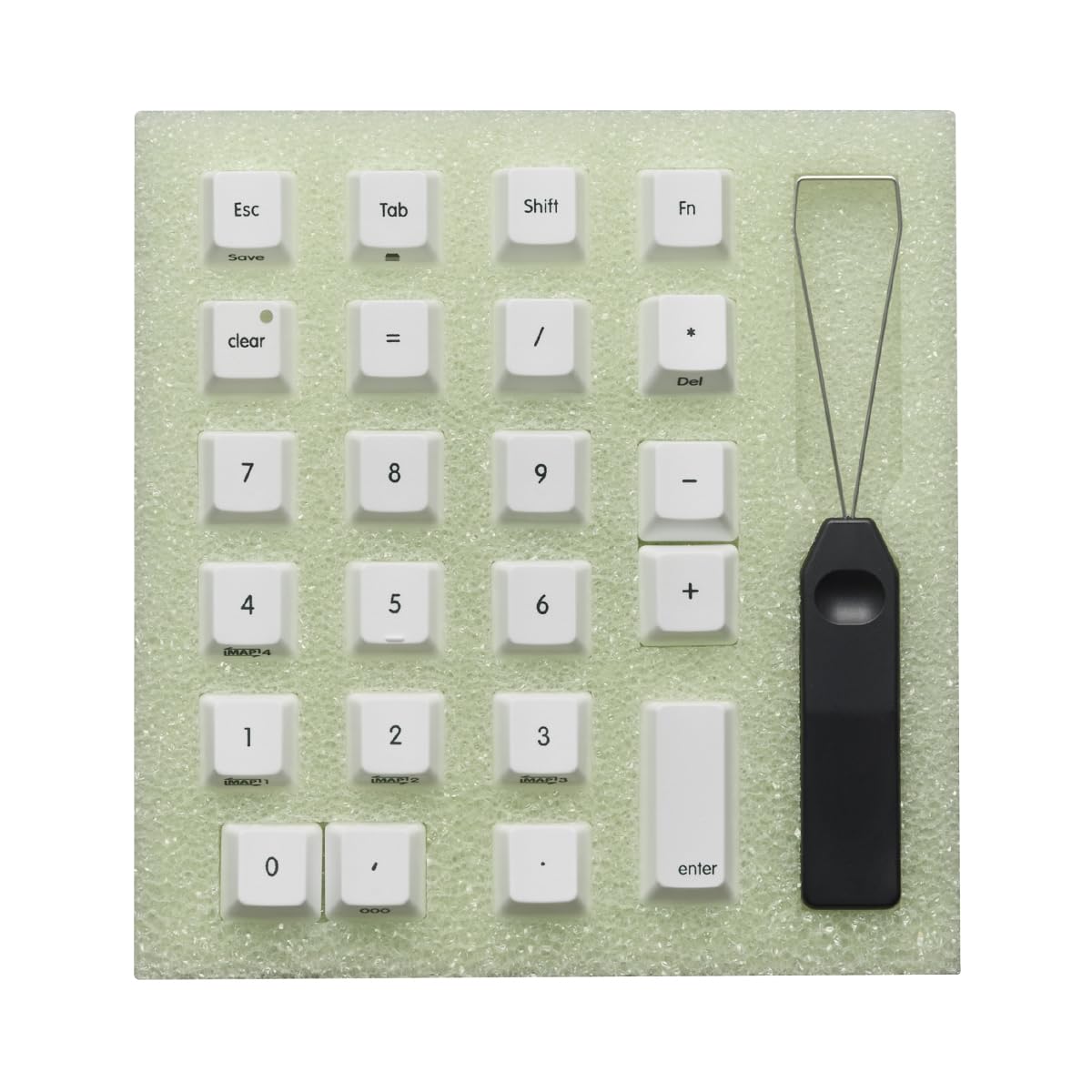 

REALFORCE RT1 Numeric Keypad Compatible Keycap Set, Super White, Dye-Sublimation Printed PBT