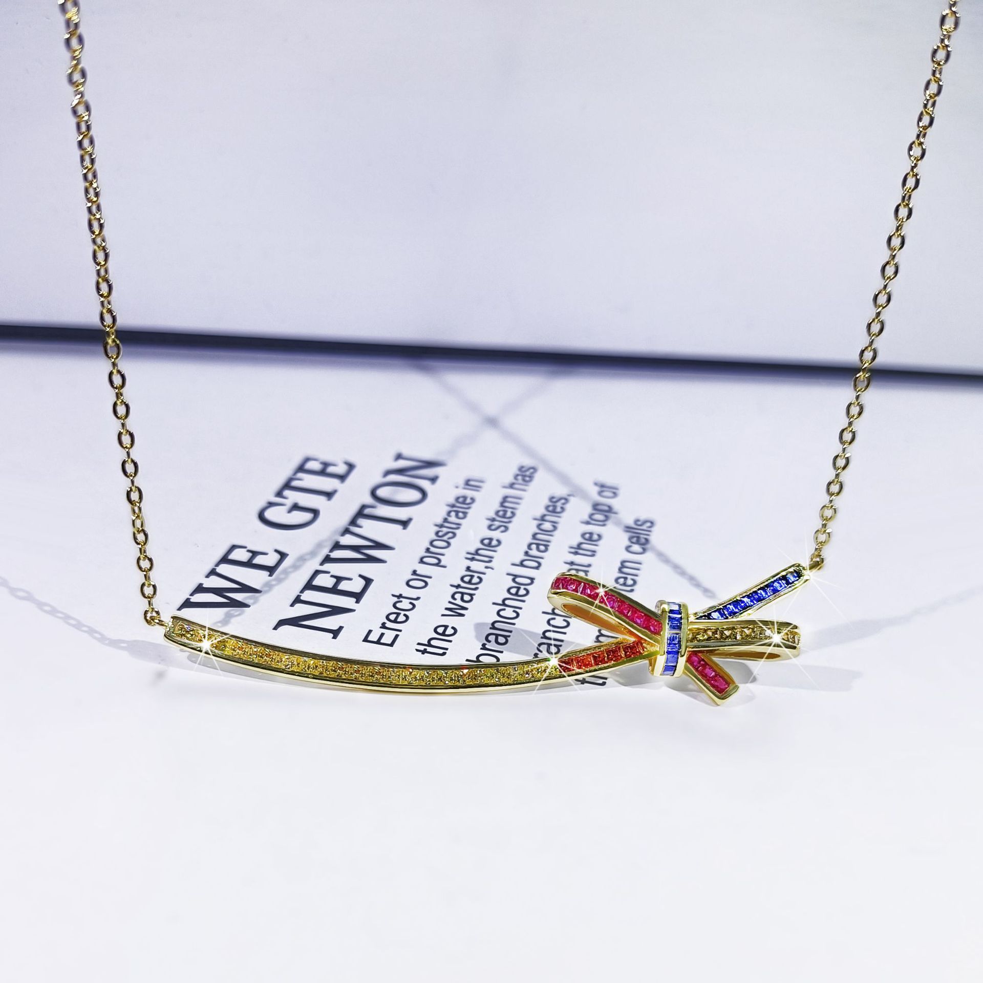 

Бирюзовое колье Гальваническое покрытие Креативная мода Женский набор цепочек на ключицу с бабочкой