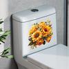 Golden Sunflower Wall Stickers Peel and Stick Removable Decoration for Home Kitchen Bathroom Cabinet Refrigerator Wardrobe DIY Decor