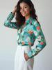 European & American Women's Printed Casual Loose Long Sleeve Shirt