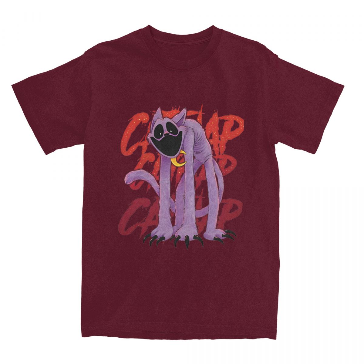 

Мужская женская футболка с рисунком CATNAP MONSTERS Game, забавные хлопковые футболки, футболки, одежда для лета XXXXXL бордовый