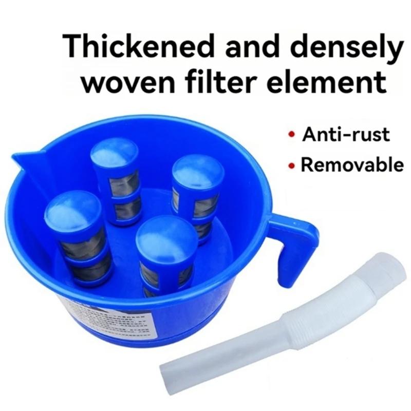 Imbuto per Carburante per Automobile, Filtro Gas Portatile per Auto, Separatore Olio Acqua per Rifornimento con Rete Filtrante