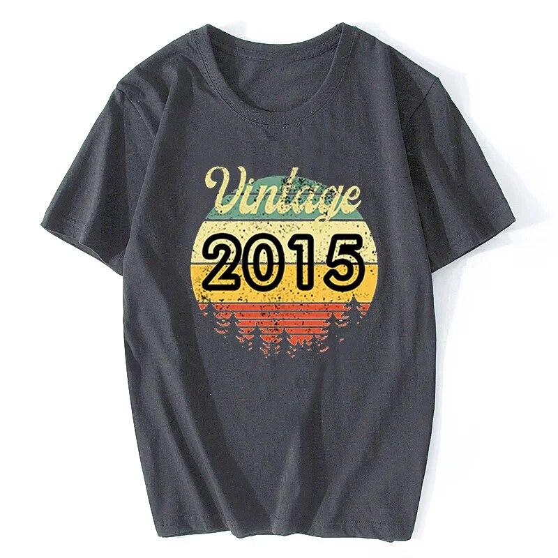 Summer Casual Unisexs T Shirt Kawaii Graphic T Shirt Vintage 1987 1984 2015 2009 1997 Tees Funny Gift Top Unisex Cotton T-shirt