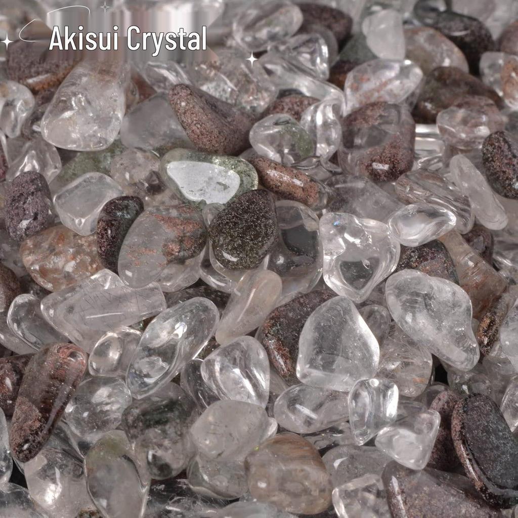 Natural Red Green Phantom Crushed Crystal Stones for DIY Projects