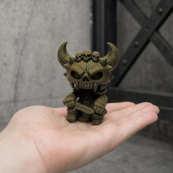 Figura de Guerreiro Esqueleto Impressa em 3D, Estátua de Esqueleto Sentado para Halloween, Decoração Colecionável de Esqueleto Gótico para Festa de Feriado, Casa, Escritório