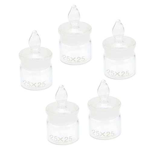 5-Piece Measuring Bottles, Container Tool, Glass Measuring Cans, Bottles, Chemistry Glass Sampling Bottles, Convenient Laboratory Holder