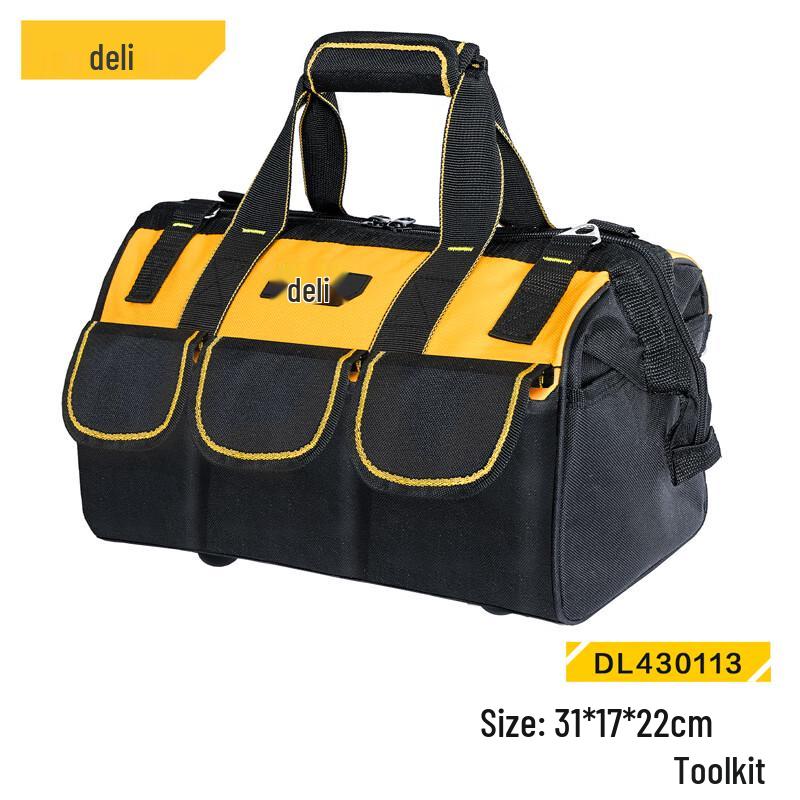 Deli 13-inch Heavy-Duty Canvas Tool Bag