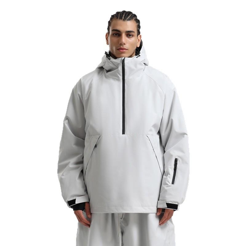 Jachetă de schi pulover pentru bărbați și femei, Coat pentru snowboard, Impermeabilă, de iarnă, largă, Jachete de zăpadă cu glugă, Rezistentă la vânt, Izolație termică, Jachete de schi pentru exterior