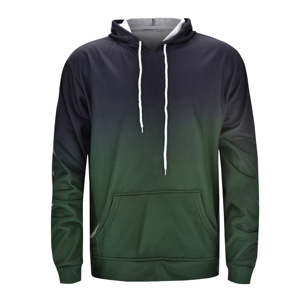 Męskie luźne bluzy z długim rękawem w gradientowych kolorach. Męskie sportowe bluzy z długim rękawem