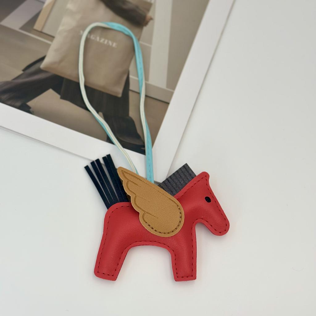 Little Pegasus pendant pu leather platinum bag Kelly bag pendant keychain bag pendant gift schoolbag Pony pendant