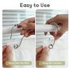 12pcs Rust Resistant Hanging Rings Hanging Design Curtain Buckles Versatile Curtain Hooks  Bathroom