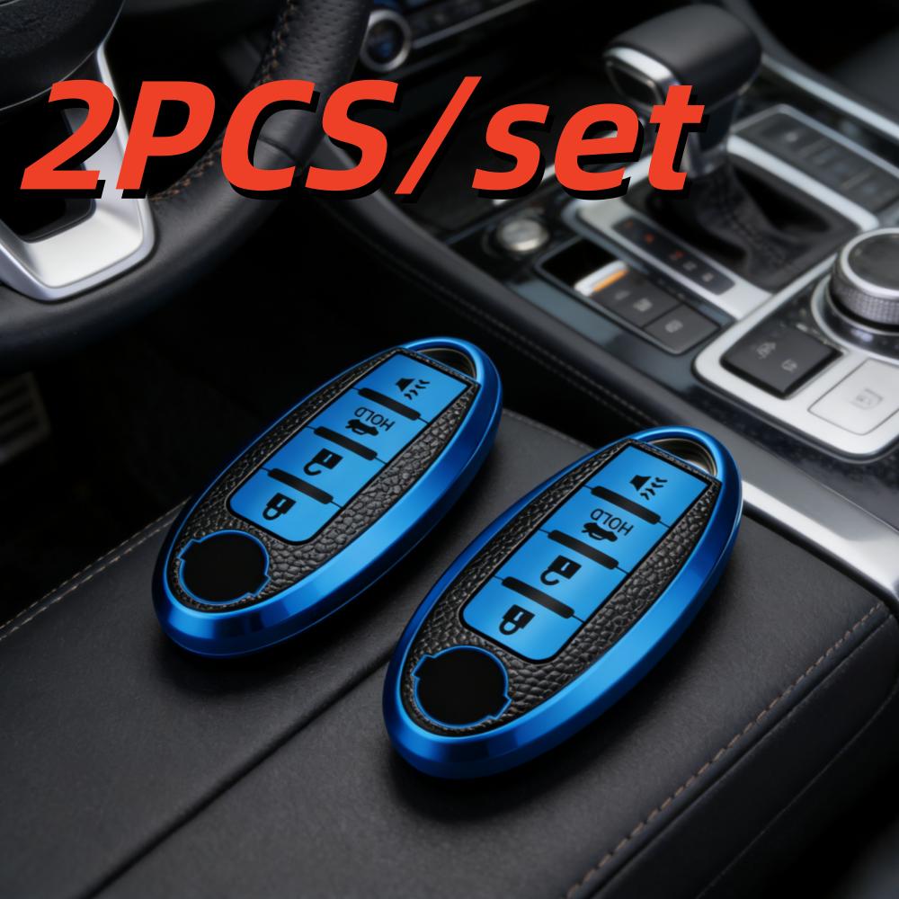 2pcs Car Key Case Covers For Infiniti Nissan Altima Maxima Murano Rogue Sentra 370z Car 4-Button