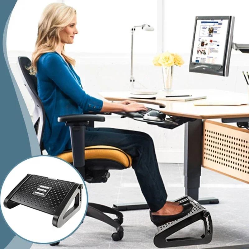 New Under Desk Footrest with Massage Rollers Ergonomic Foot Stool for Home Office Pain Relief and Comfort