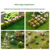 Model Mini Artificial Flower Cluster 6Pcs for Diorama Sand Table Railroad Scenery Layout Realistic Plant Decor Set
