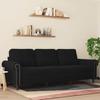 VidaXL 3-Seater Sofa, Seat with Padded Armrests and Backrest, Indoor Living Room Furniture, Modern, 359544