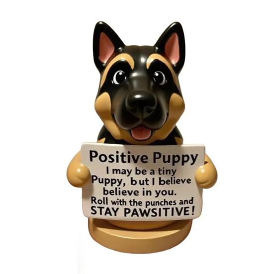Emotional Support Puppy Statue Positive Dog Ornament Puppy Figurine