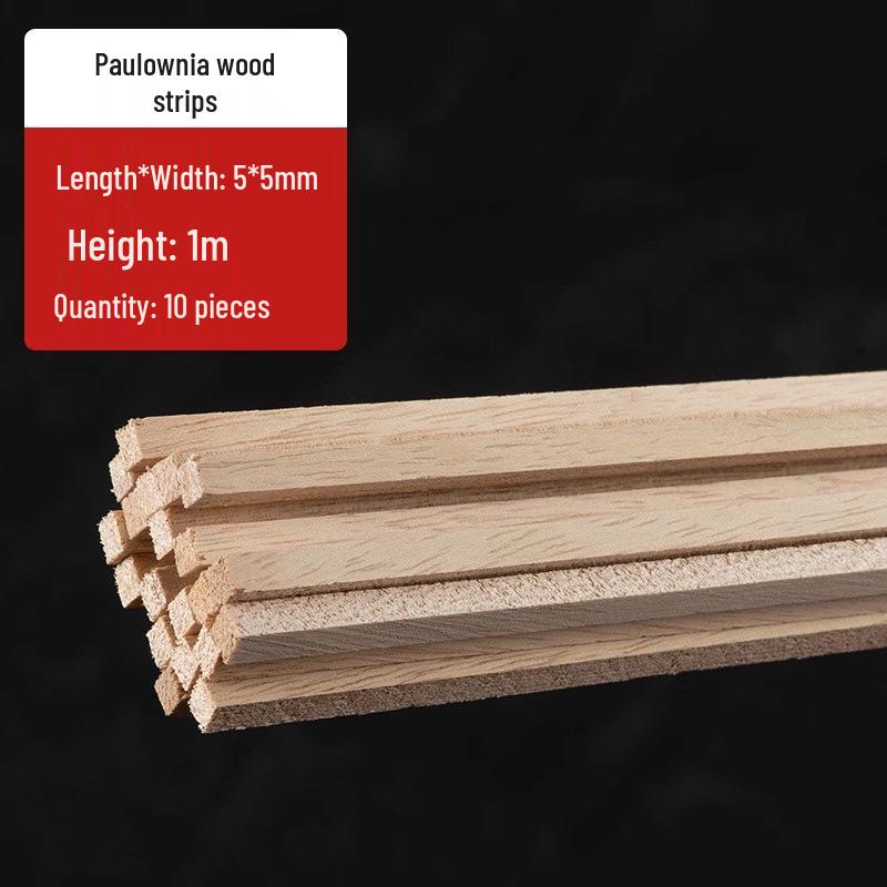 Paulowniahout Strips voor 3D Modelbouw en Blokhut Constructie